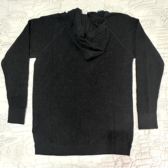 NWT Prana Milani Tunic Sweater Knit Charcoal / Black Hoodie - Picture 2 of 12